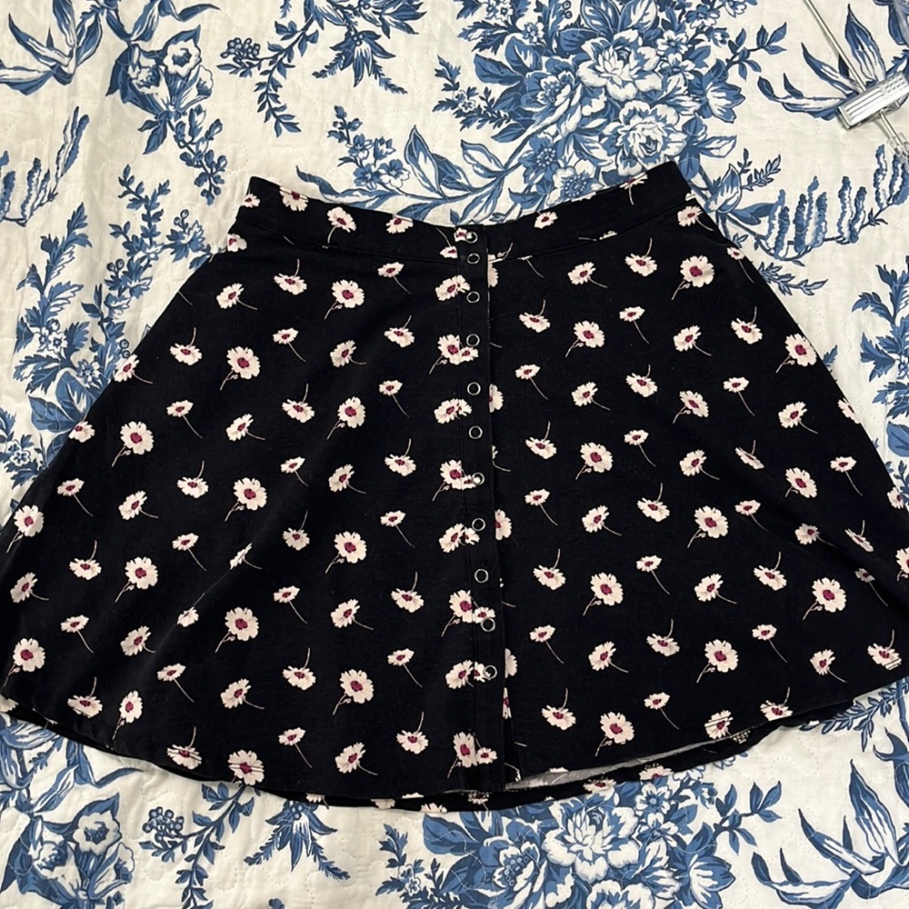 90s Floral Skater Skirt